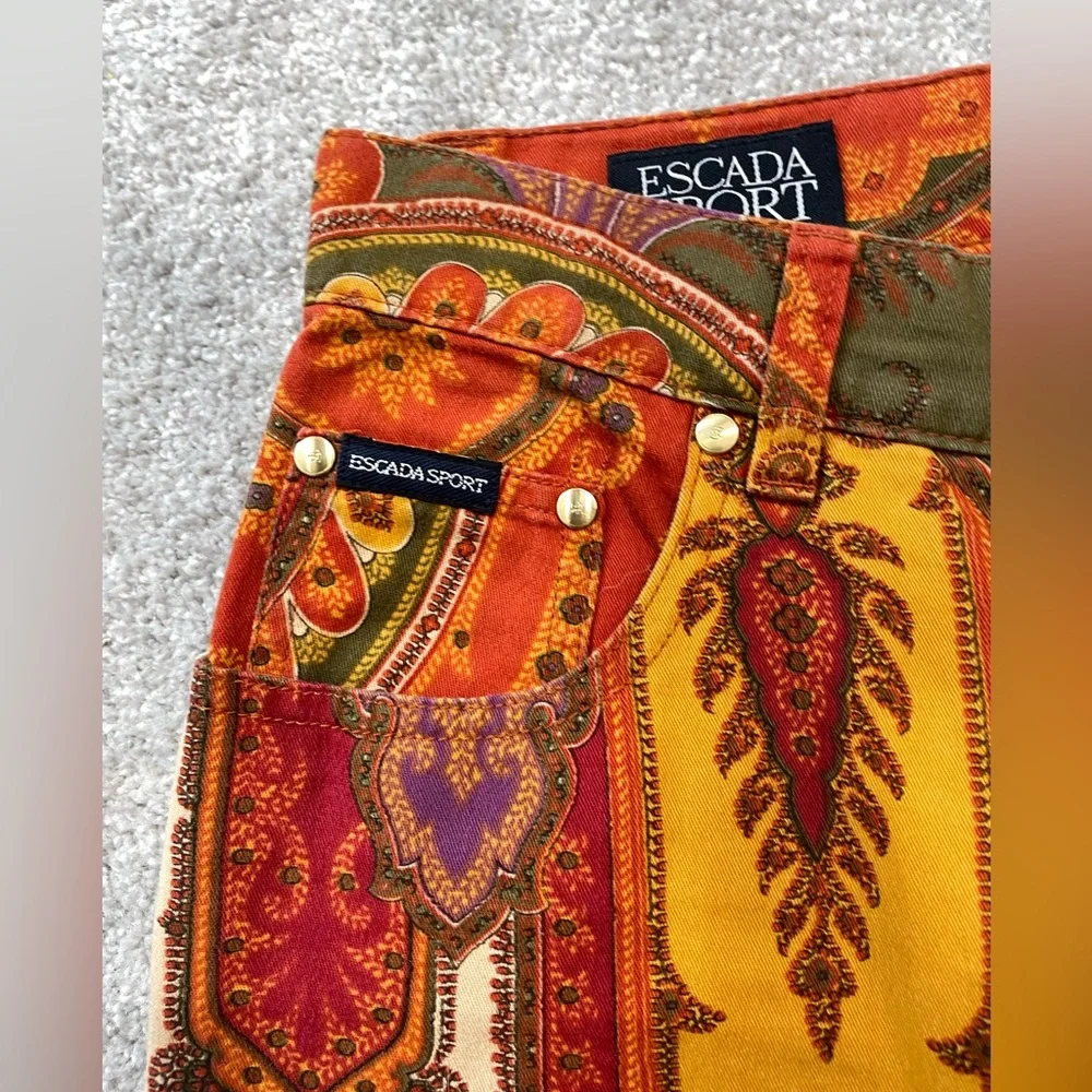 Escada paisley vintage skinny jeans - Picture 9 of 10